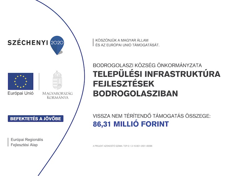 Települési infrastruktúra fejlesztések Bodrogolasziban